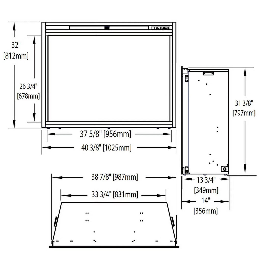 in. 40 Electric Insert Built-in Firebox Napoleon