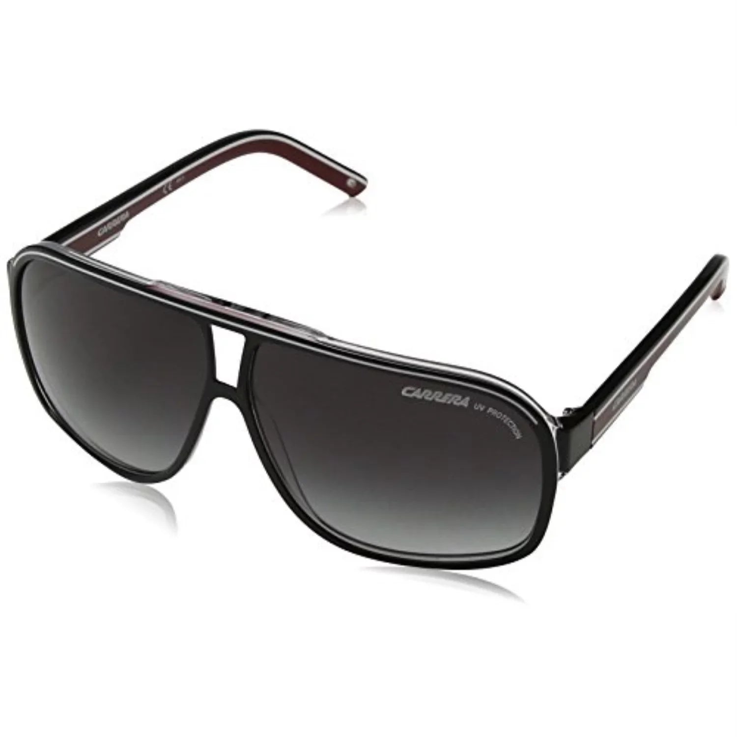 grand prix pilot prix sunglass 2 2 t4o square black/white/red carrera grand