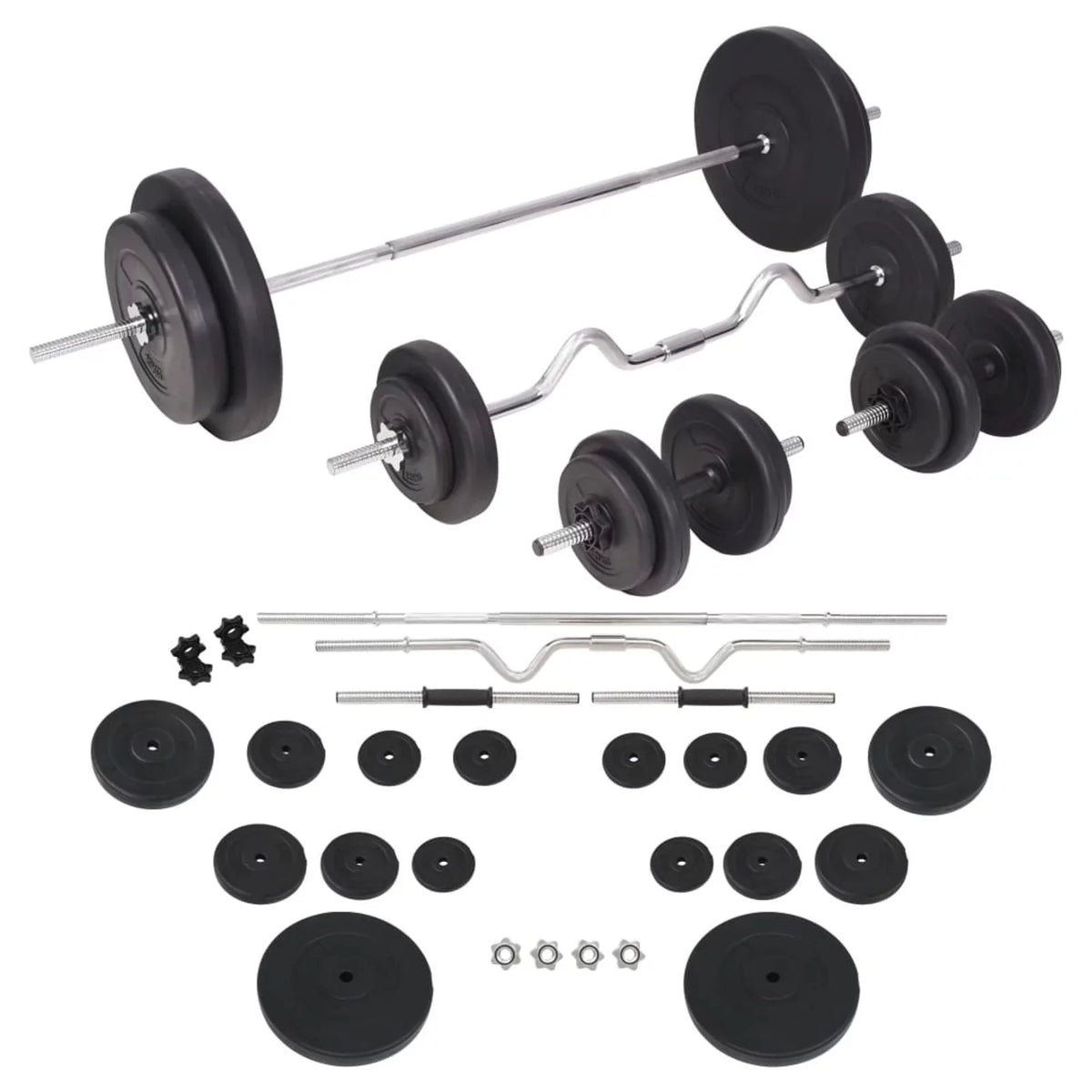 and 198.4 Barbell Tomshoo lb Set Dumbbell