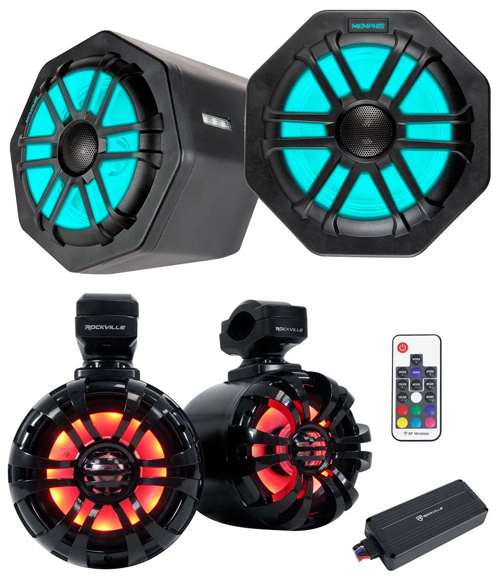 Speakers+Amp Audio Pods+ (2) 2016+ Tower For Polaris General Memphis GEN65FE