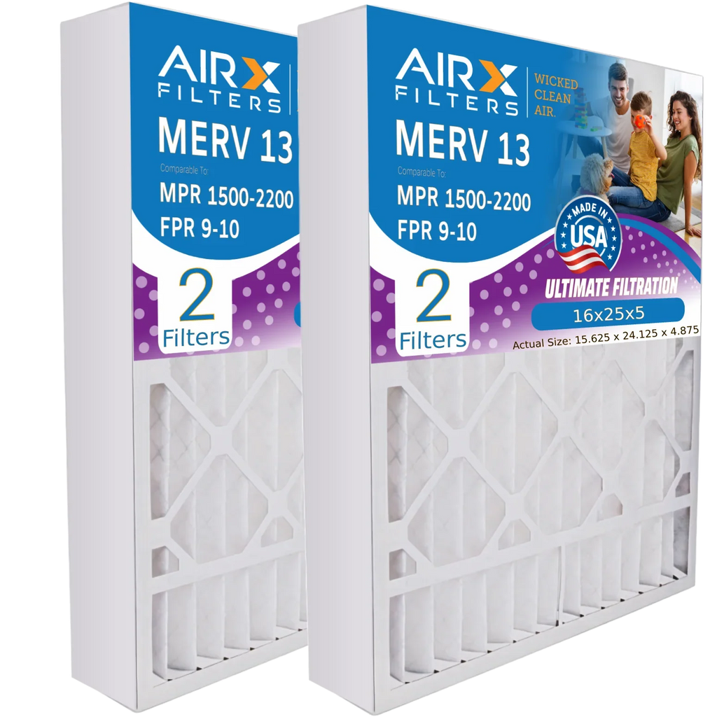 by 16x25x5 2200 Made 1500 . 13 Fits 14161 9 Air Premium Filter - to with 2 Comparable Furnace 16x25x5 Pack & Filter GeneralAire