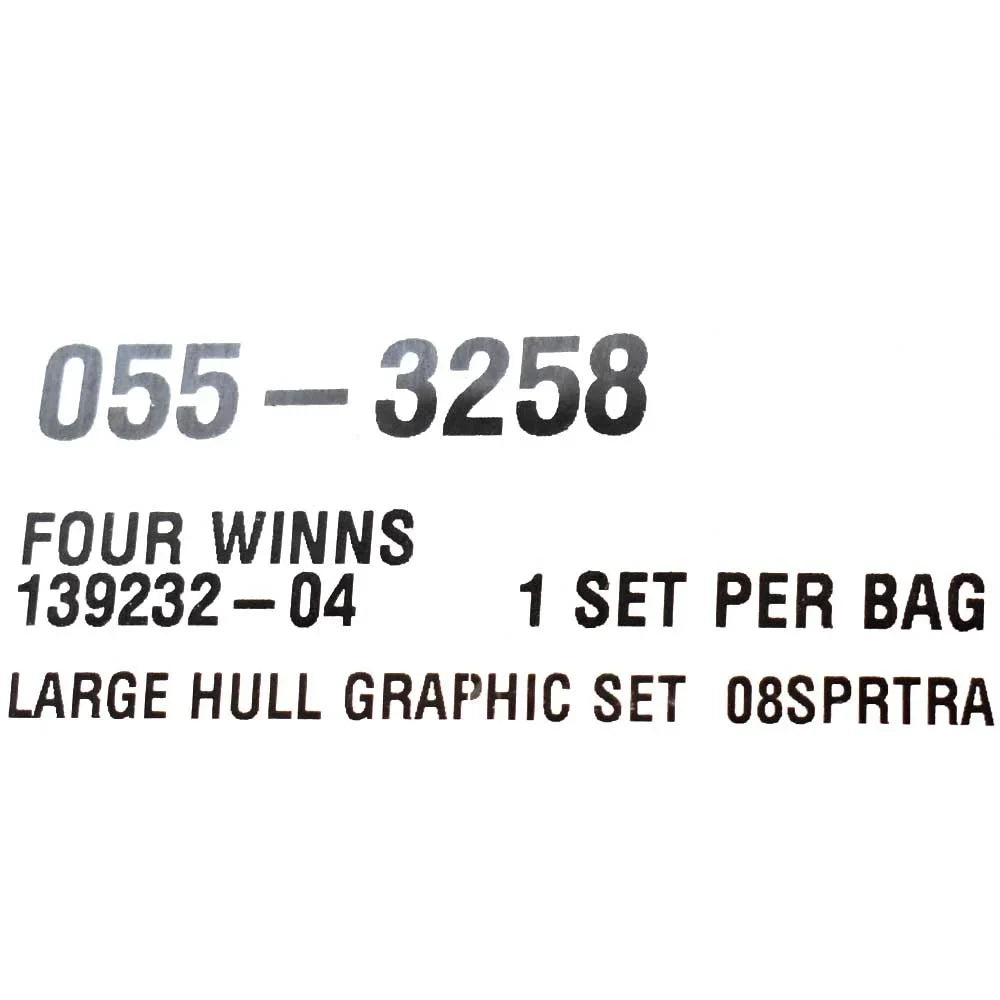 055-3258 of 163 Four Side Inch 2) Winns Decal | (Set Vessel Sport