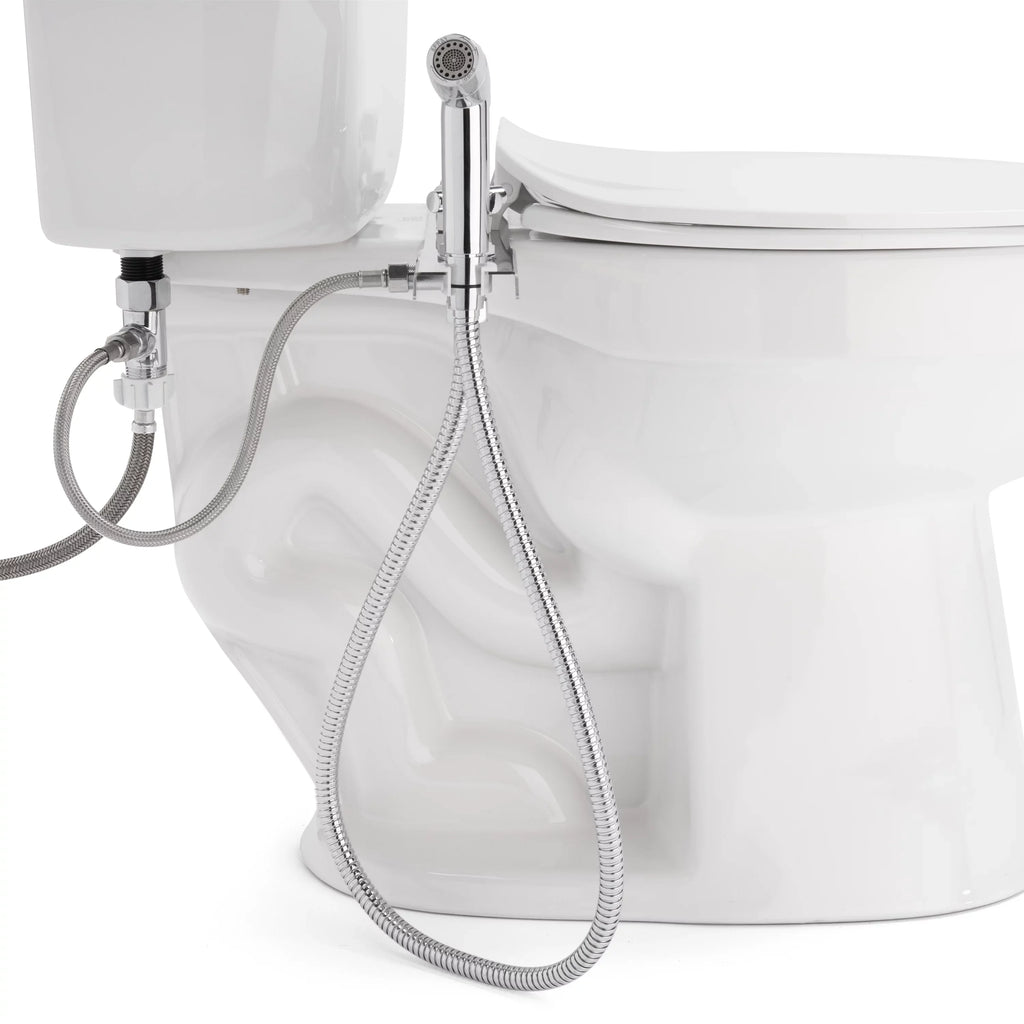 Holster Shut Brondell and off in Hand-Held Bidet Silver CleanSpa Integrated Easy Sprayer with