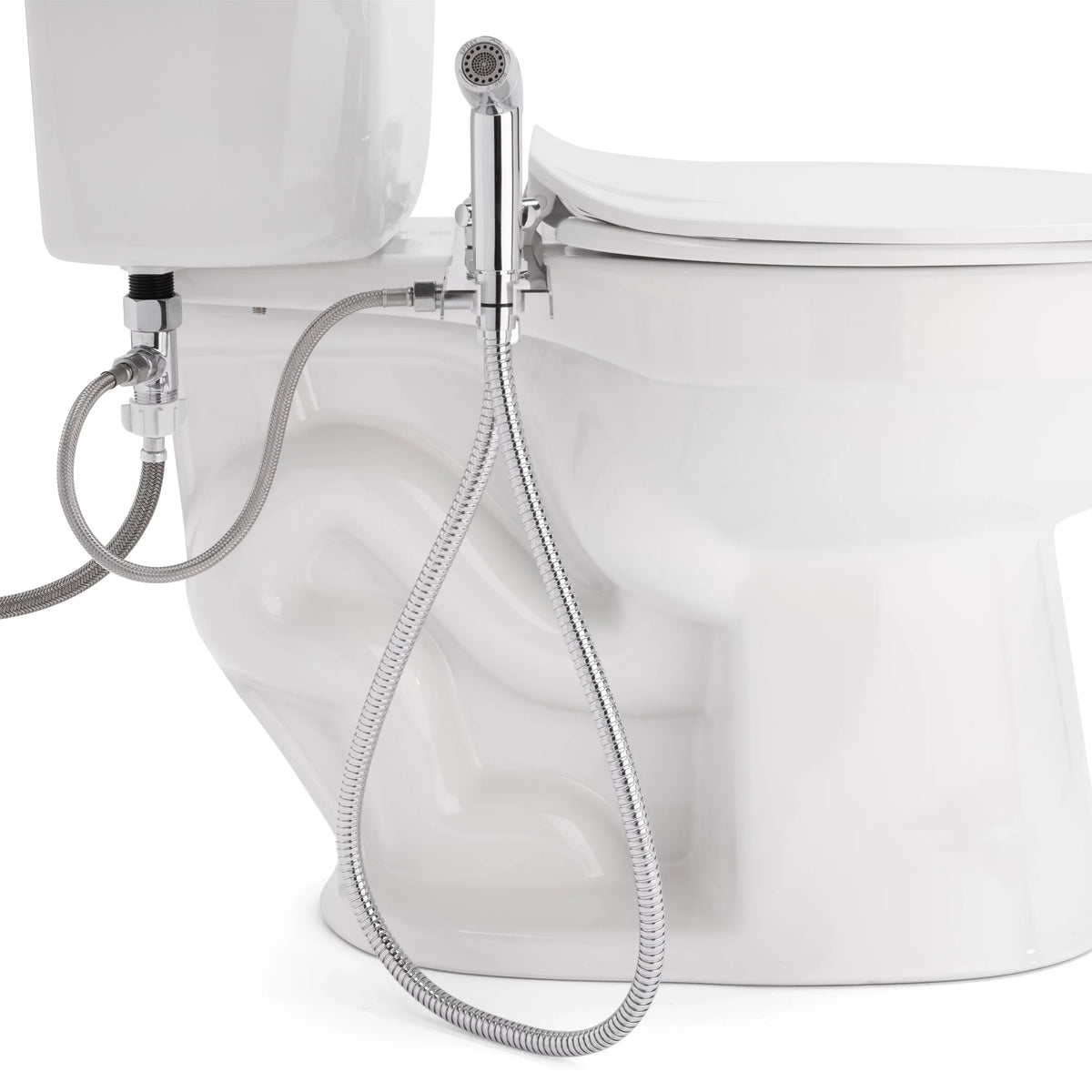 Holster Shut Brondell and off in Hand-Held Bidet Silver CleanSpa Integrated Easy Sprayer with