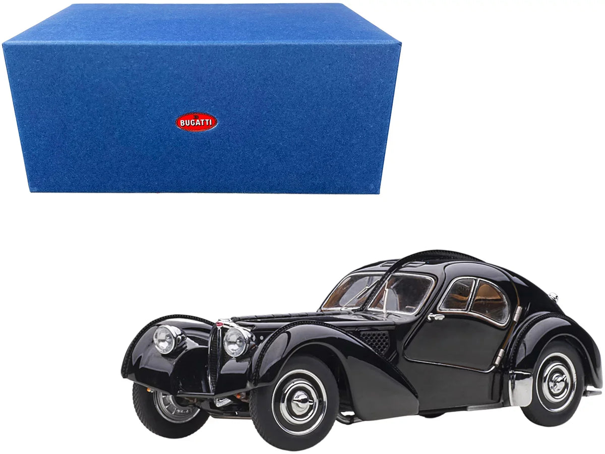 Diecast with by 1938 1/43 Type Model Autoart Wheels Black Car Bugatti Disc 57SC Atlantic