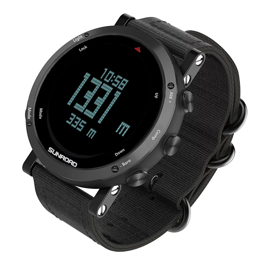 Barometer Mountaineering Running Outdoor 50meters Watch Sports Compass Men for Trekking Camping -resistant Forecast Multifunctional Altimeter Watch Climatic
