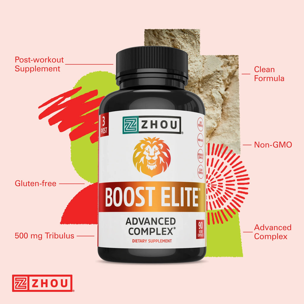 Booster | Caps Test 30 & Veggie Zhou 90 Increase Energy T-Levels to Servings, | Formulated