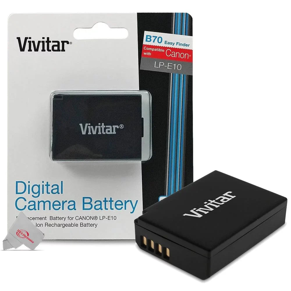 3000D 3 2000D and Vivitar T6 T100 Replacement Canon T5 Batteries Charger 4000D for T7 E10