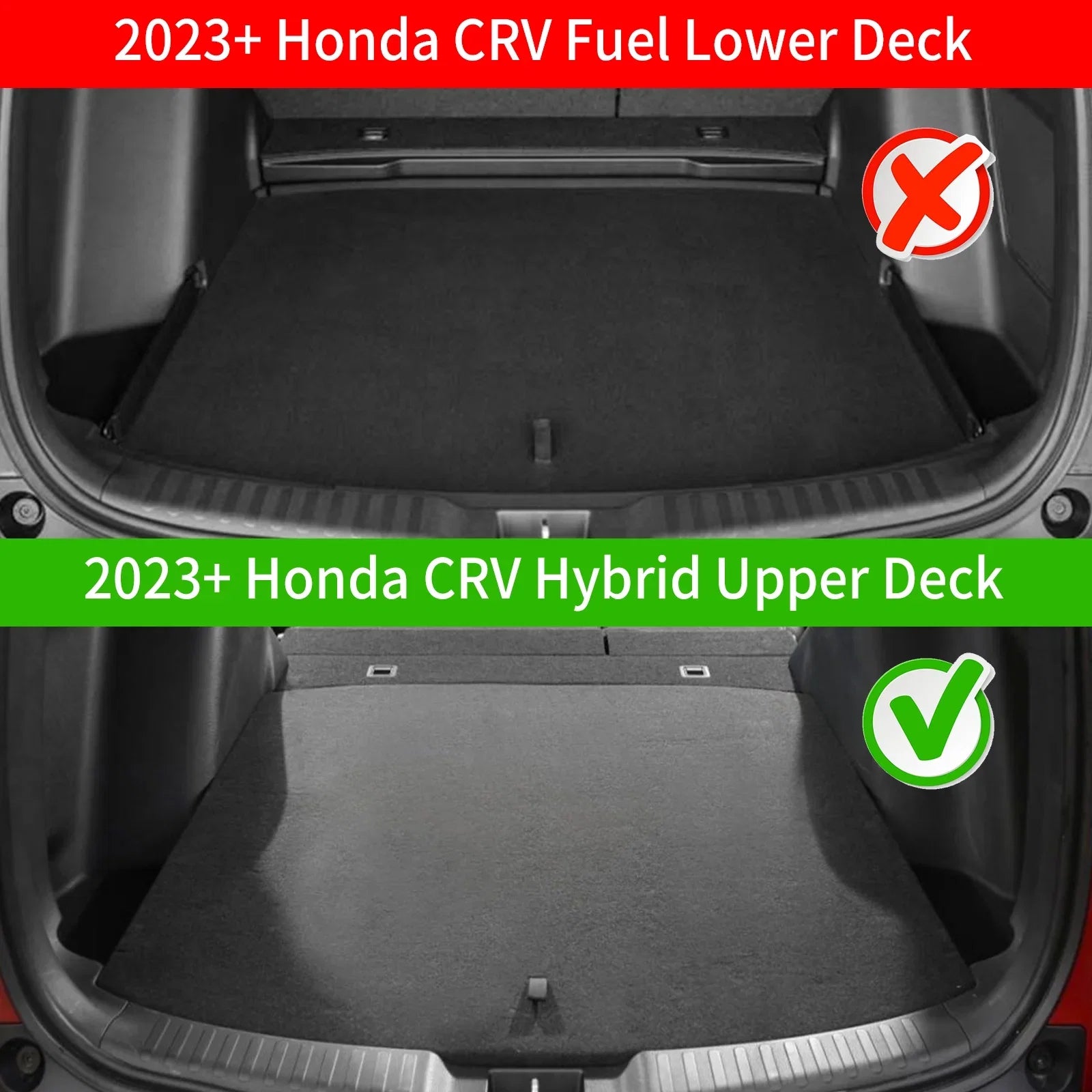Trunk Honda Cargo Mats) (Fit Accessories Seat -V Upper Honda 2024 Cargo Protector 2023 with Liner Mat+Backrest Back Mat Trunk Deck, Mat Fits Shield Hybrid