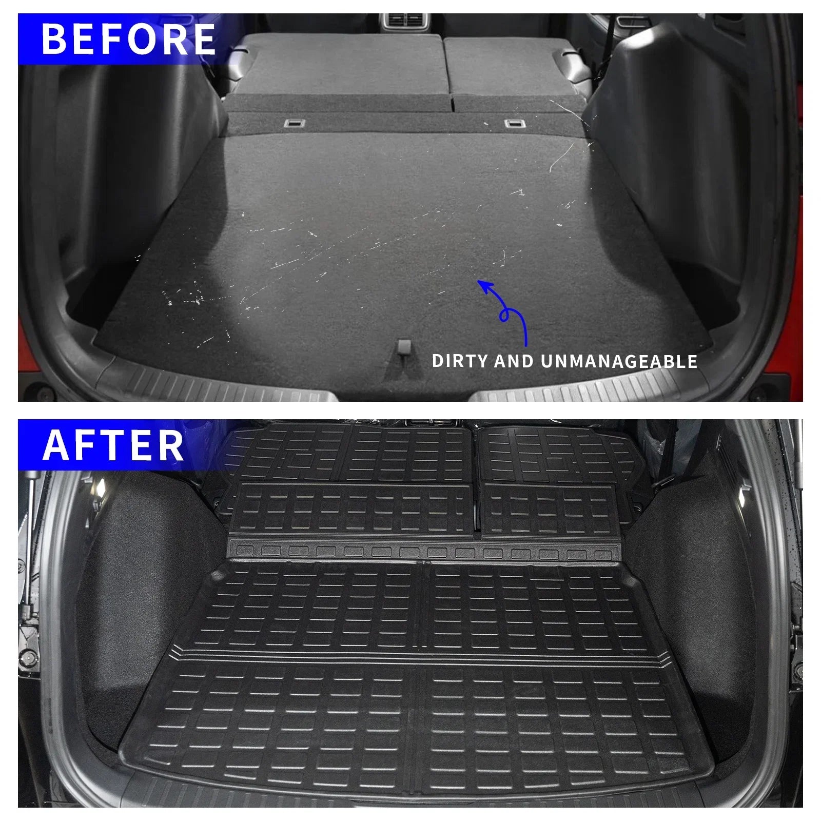 Trunk Honda Cargo Mats) (Fit Accessories Seat -V Upper Honda 2024 Cargo Protector 2023 with Liner Mat+Backrest Back Mat Trunk Deck, Mat Fits Shield Hybrid