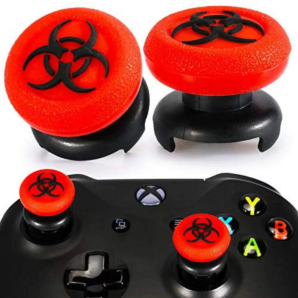Silicone 3D Playrealm Series Extender Controller(BioH Shield X/S Sets for Rubber & Xbox Thumbstick & Red) Xbox Texture 2 Grip One