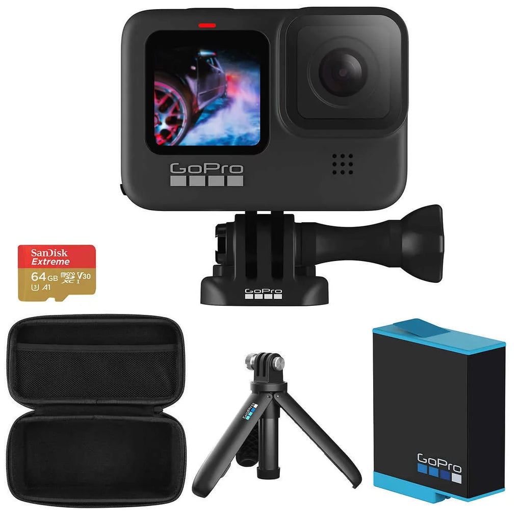 *Bundle* Accessories 9 GoPro 5K Hero Action Camera UHD Black HERO9