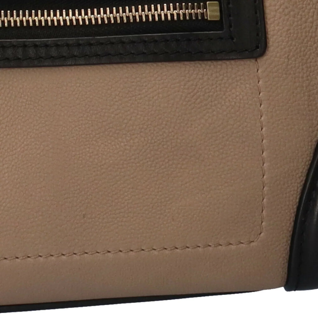 Shopper Beige (Good) Micro Ladies Pre-Owned Celine Leather Luggage Handbag