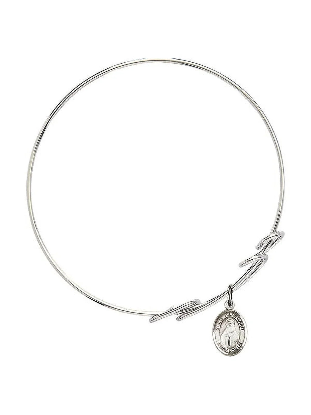 inch Loop Hildegard Round Bingen St. Bangle von in Sterling Double Silver Bracelet 8 w/