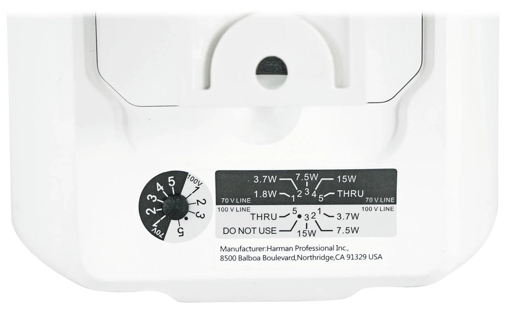 Wall Indoor/Outdoor (2) Control White Amp 70v Speakers Commercial + 23-1 3"