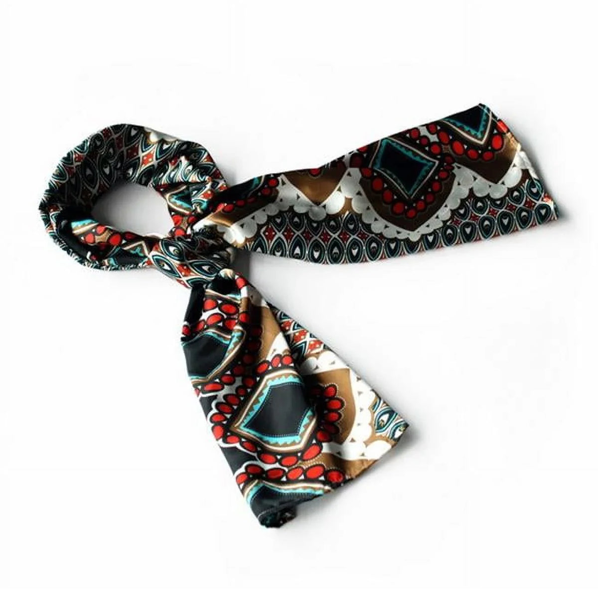 Chic Black Multi-Patterns Blancho Silky Soft - Fantastic Scarf/Wrap/Shawl Tone Large Natural