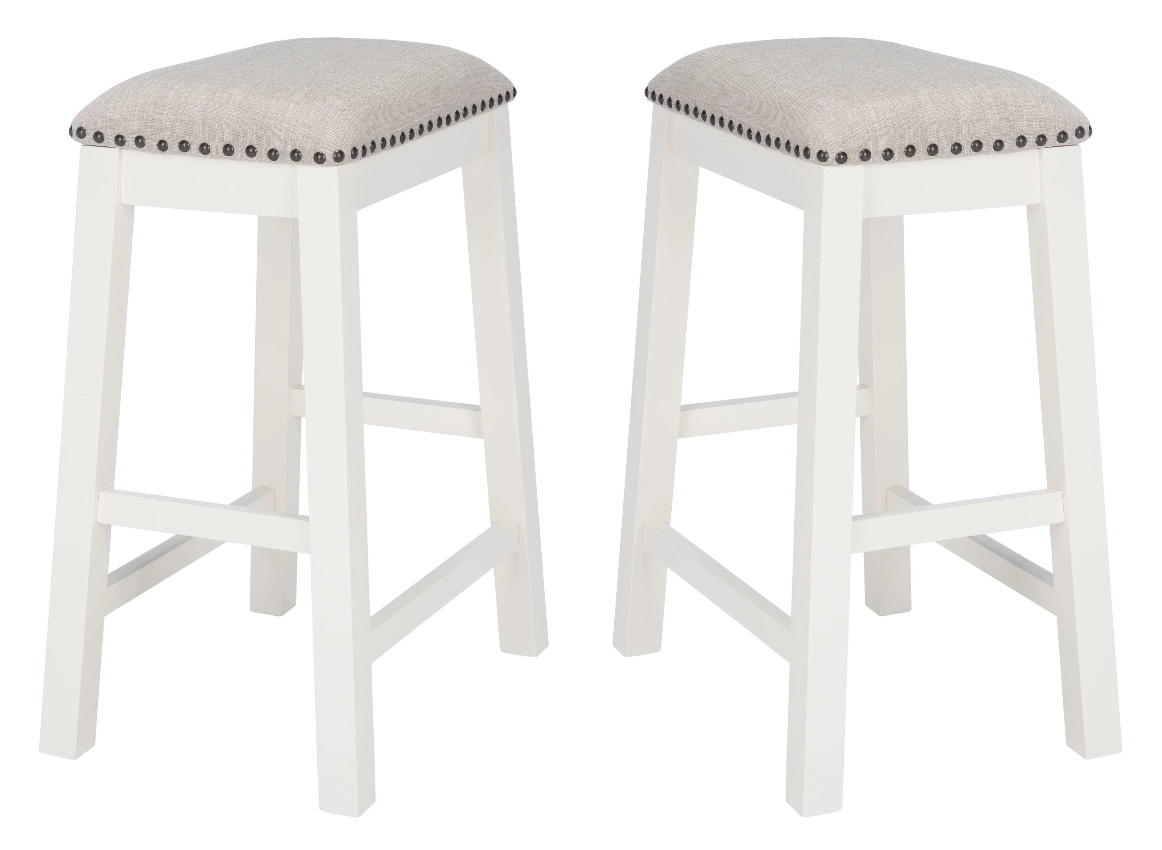 in. 25 x W Aero in. White, in. 2 13 of H) (18.8 x D Mid-Century Stool, Set Counter