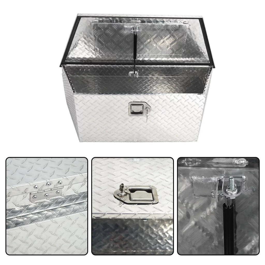 Storage on x 12 x Trailer, and for Keys Box 16.5 Your Plate with Tongue Duty Diamond Confote Inches Trailer Silver,39 Aluminum Lock Secure Heavy Tool
