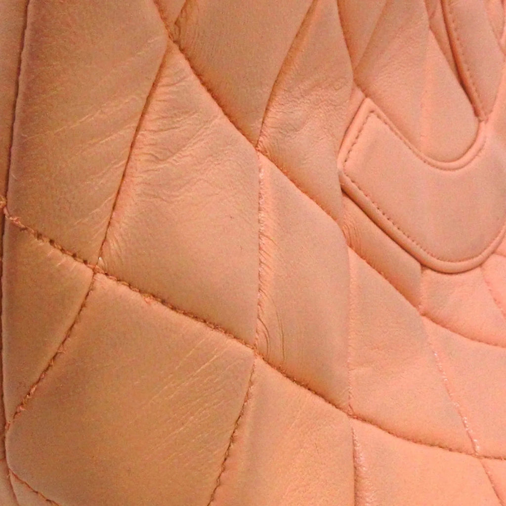 Orange Lambskin Bag Medallion Tote Tote Women Authenticated (Good) Leather Pre-Owned