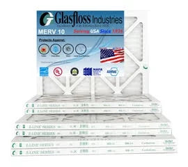 in Size: - 14x18x1 Filter Furnace x -Qty:12 Air inch) 17.5x7/8 - - Made 10 13.5 (Actual Glasfloss