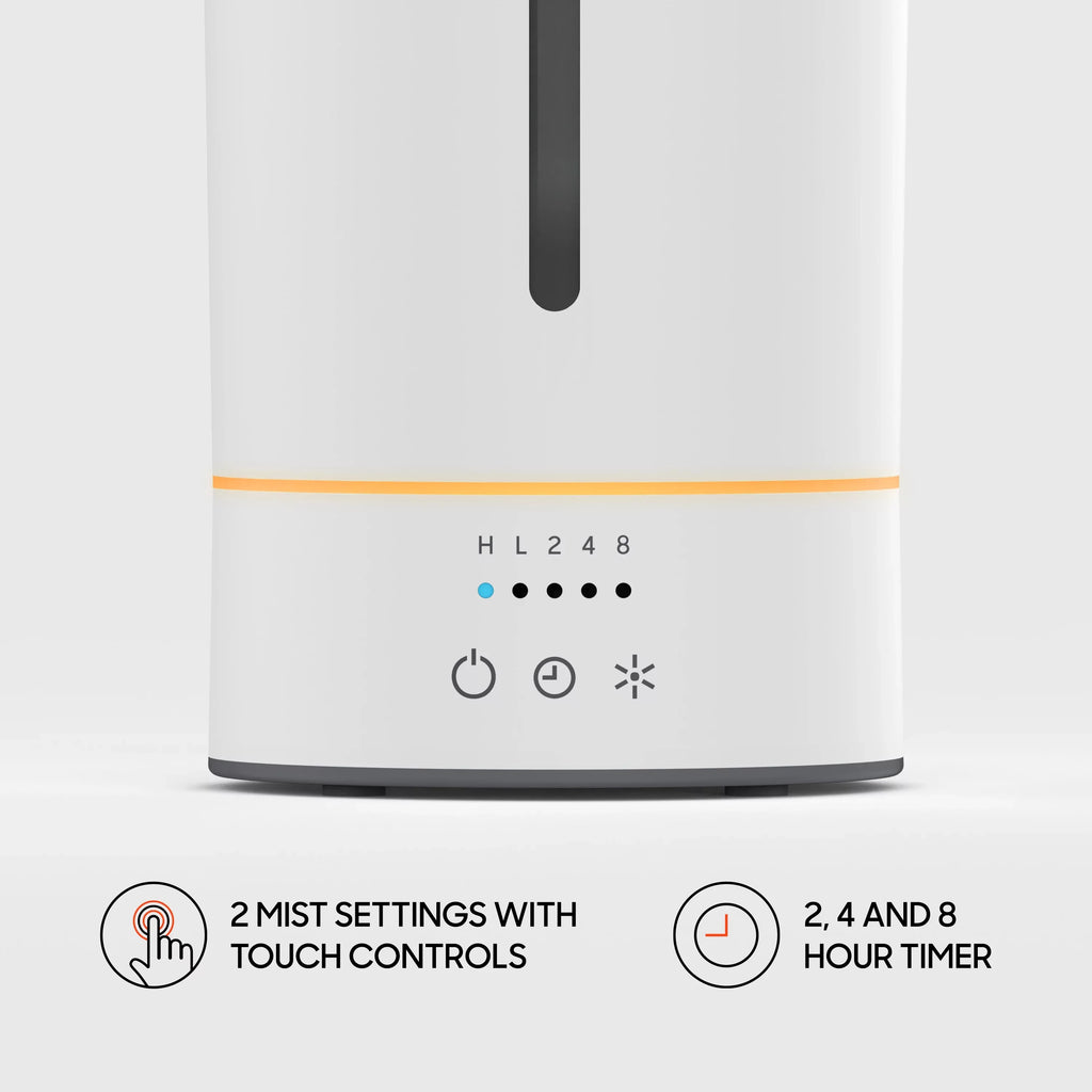 8 Gallon Pitcher Light, Sharper Customizable Tank Ultrasonic Cool Mist, 0.65 MIST with Image Humidifier