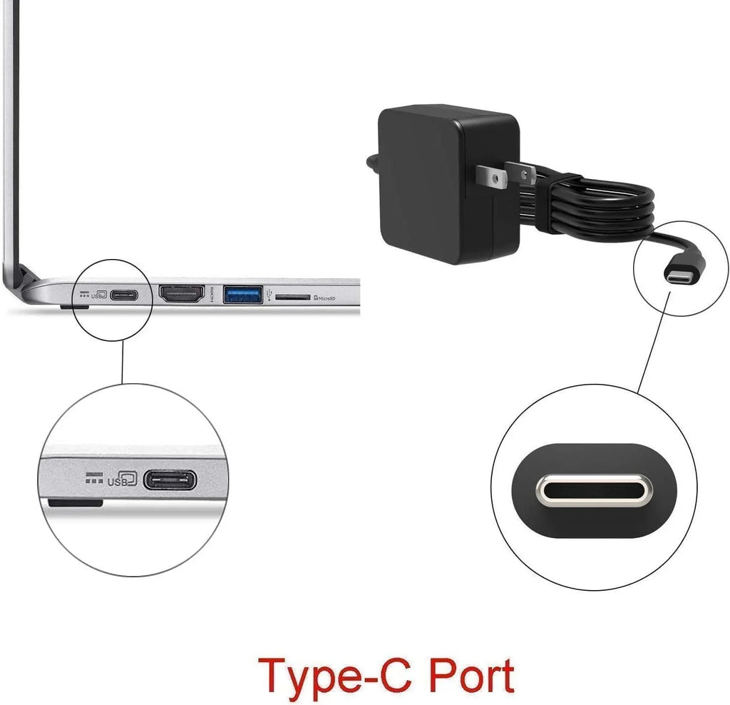82GJ0008CF Ac 45w Lenovo Power with Guy-Tech Adapter Cord 100e Fits -C