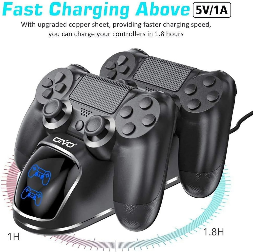 1.8Hrs Station, Charger Charging Charger Controller Charging Playstation 4 Station Controller Replacement Dock Dock, PS4 PS4 4 Dualshock for