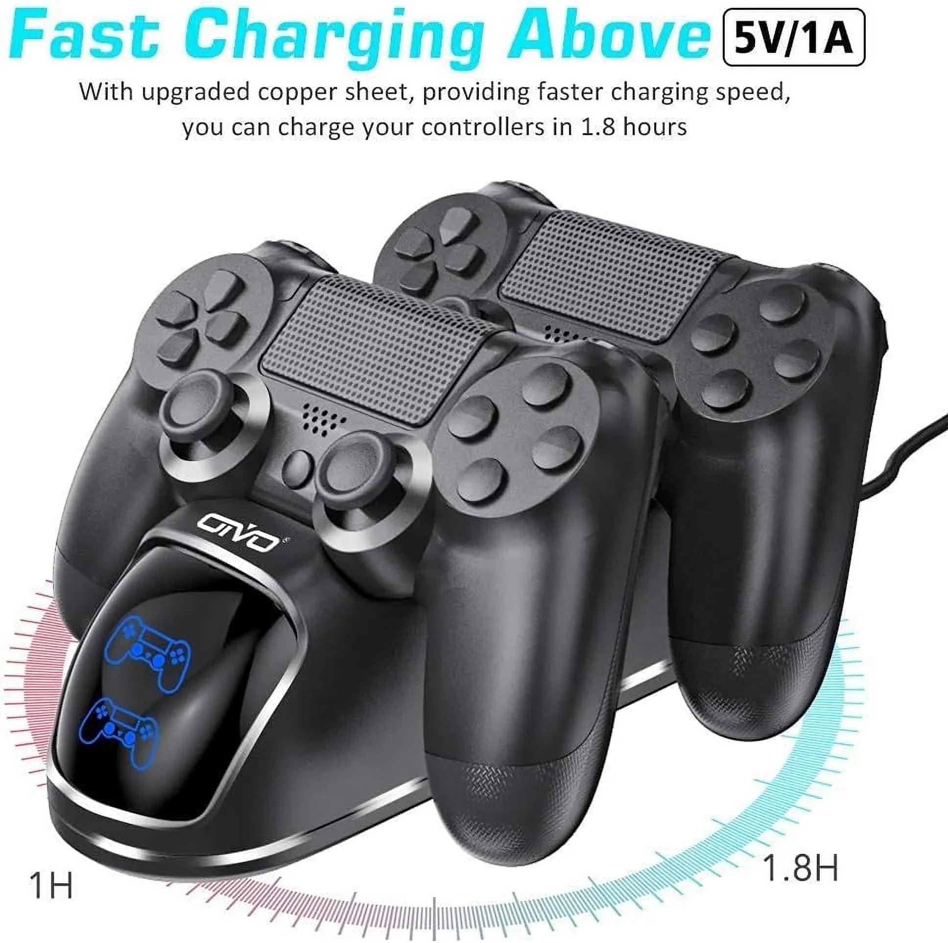 1.8Hrs Station, Charger Charging Charger Controller Charging Playstation 4 Station Controller Replacement Dock Dock, PS4 PS4 4 Dualshock for