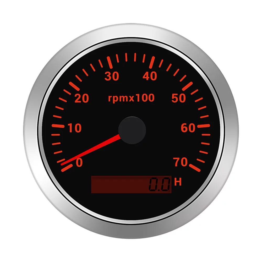 Boat Geloo Tachometer 0-7000RPM Hour 85mm Tachometer Marine Waterproof Meter Gauge