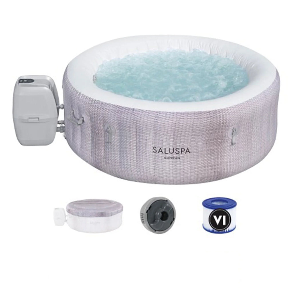 Spa Pillows Hot Cancun Inflatable Seat Bestway w/2 SaluSpa SaluSpa & 2 Tub