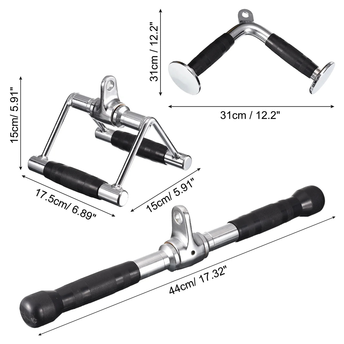 Gym Tricep for Silver Down Cable Machine Accessories, Attachment Press
