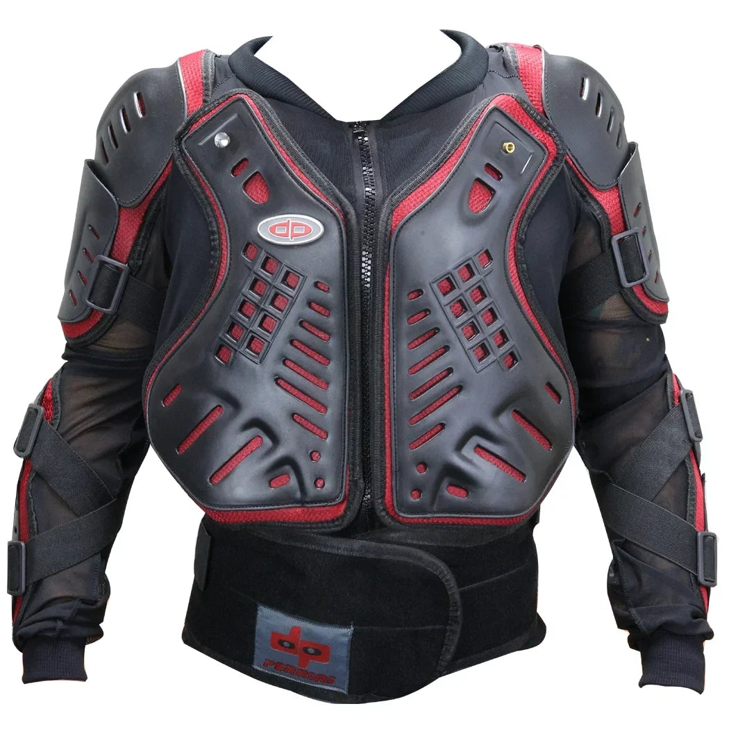 Full Body & Approved Motorcycle Red Armor Perrini - Jacket Medium Black