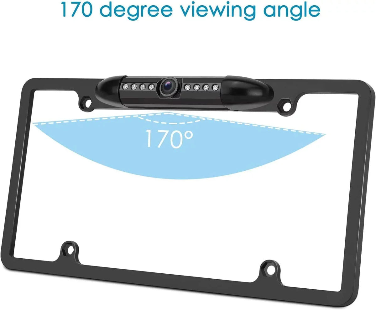 Rearview Backup Camera for KW-V140BT License JVC Plate Black Frame KWV140BT