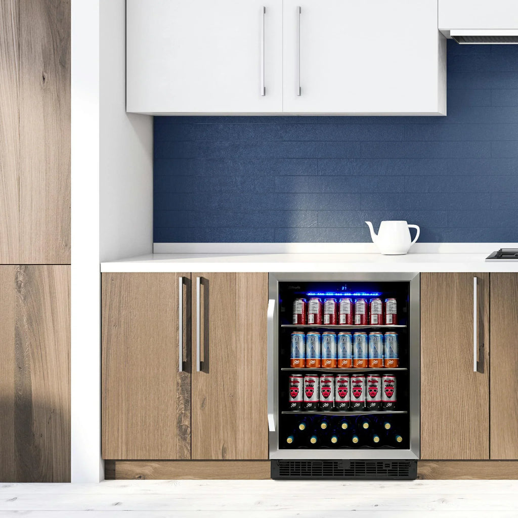 Center Beverage (SBC051D1BSS) Stainless Silhouette Steel 24-in Danby Emmental Door French