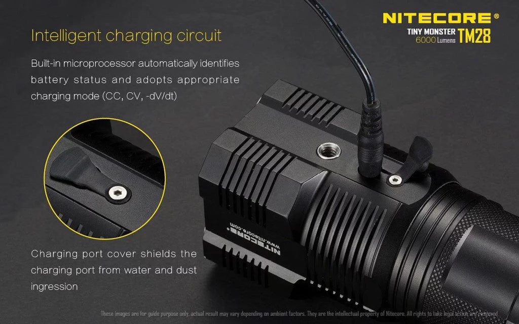 the TM28 exterior go and on -Both E4K Value or can Pack: at Recharged be Nitecore home Flashlight Searchlight