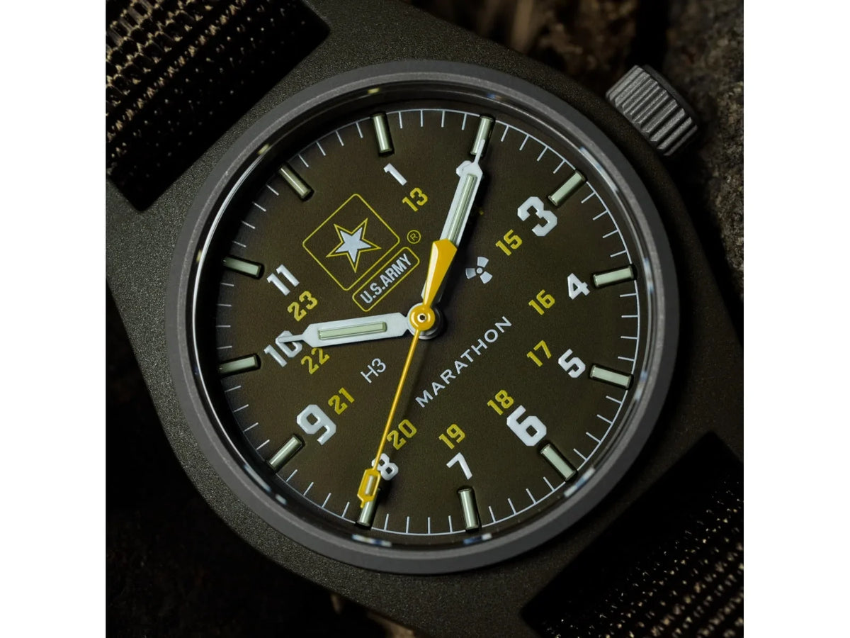 Army Field 6645-01-694-18 Sage Marathon Official Green, US Watch, NSN Mechanical