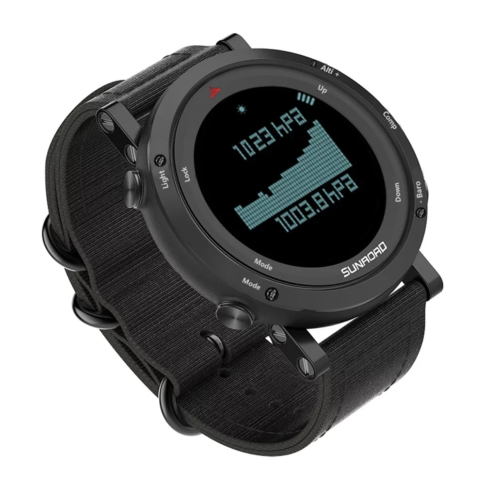 Barometer Mountaineering Running Outdoor 50meters Watch Sports Compass Men for Trekking Camping -resistant Forecast Multifunctional Altimeter Watch Climatic