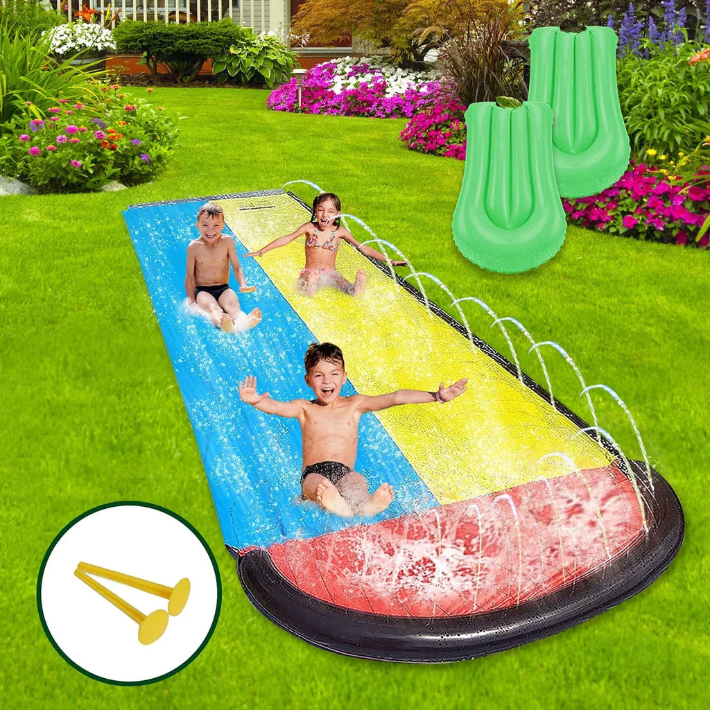 Fun 15.5ft Summer Inflatable for Lawn Pad Crash liquid Edele Slide
