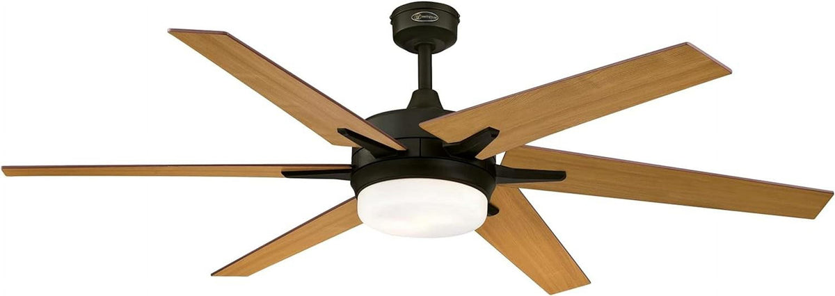 WiFi Remote and Black-Bronze Opal Ceiling Glass Finish, Home Lighting Light, Amazon with GOURE Frosted Fan Control, Alexa Smart with 74002B00 Cayuga, LED Inch, Google 60 Transitional Compatible