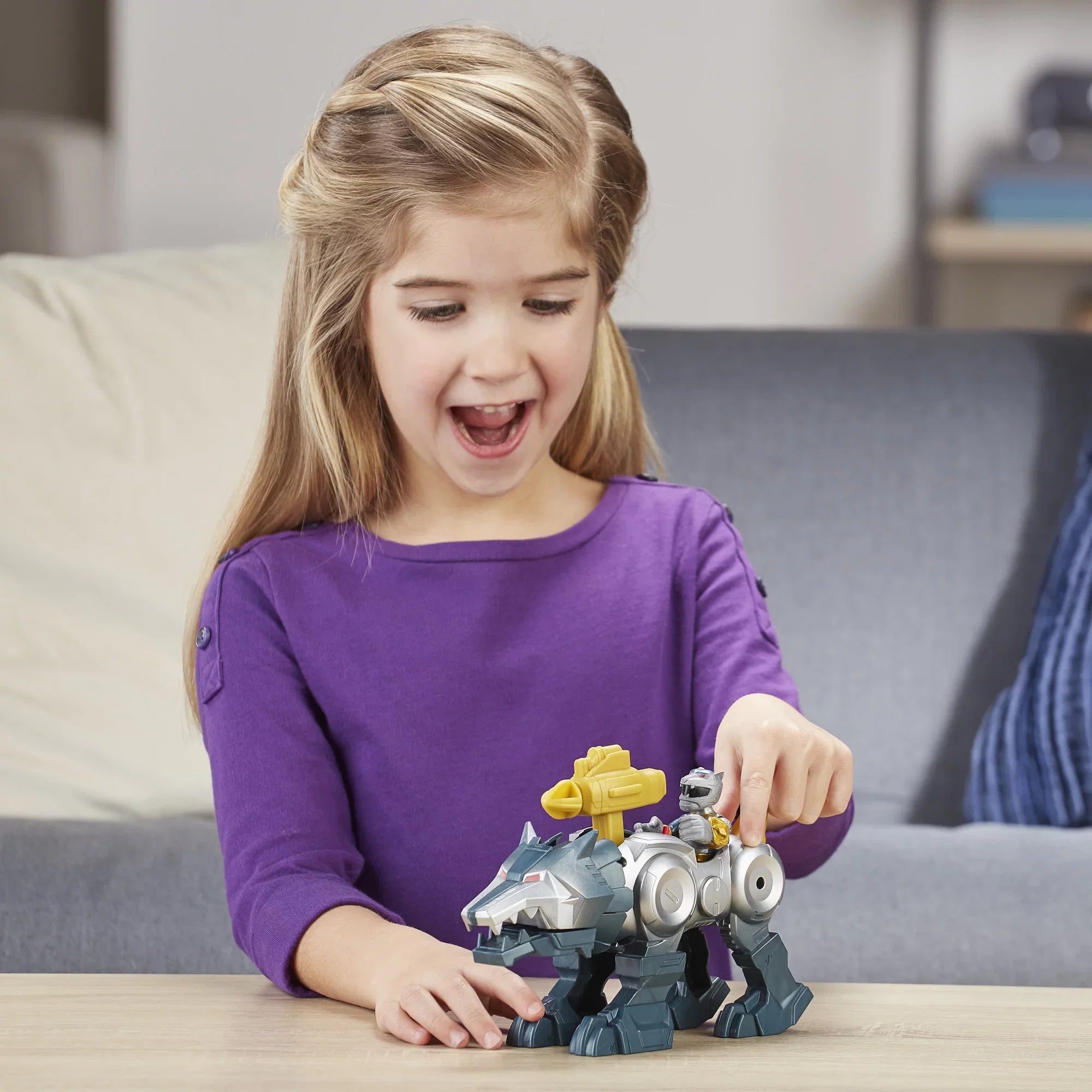 Silver 2-Pack Zord Playskool and Heroes Rangers Power Wolf Ranger Figures