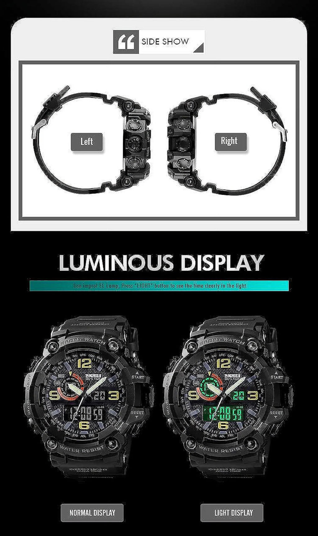 Gosasa Military Alarm Men's Digital Multi Watches Watches Function Moistureproof Watch Sports S-Shock