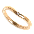 3PD Women's Wedding CARTIER K18PG Pink Pre-Owned 49 9 Ballerina Diamond dimension Ring Curve Gold B4098649 2.4g (Good)