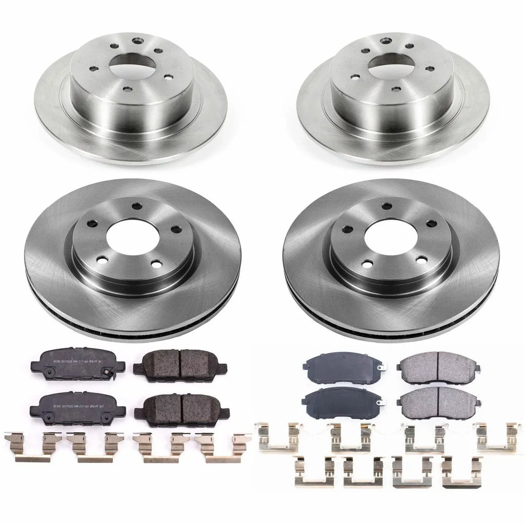 Power Rotor Stock Replacement 2019 Front KOE8359 Brake Stop Nissan Fits Kit Sentra and Rear Pad and