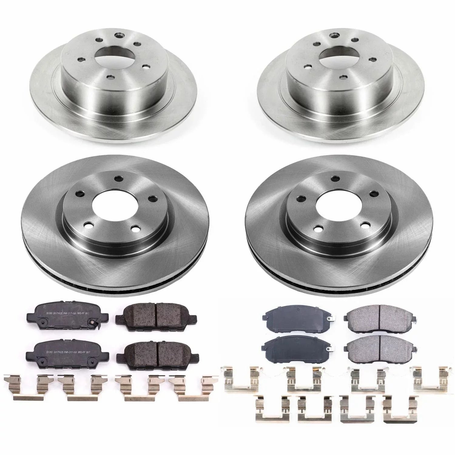 Power Rotor Stock Replacement 2019 Front KOE8359 Brake Stop Nissan Fits Kit Sentra and Rear Pad and