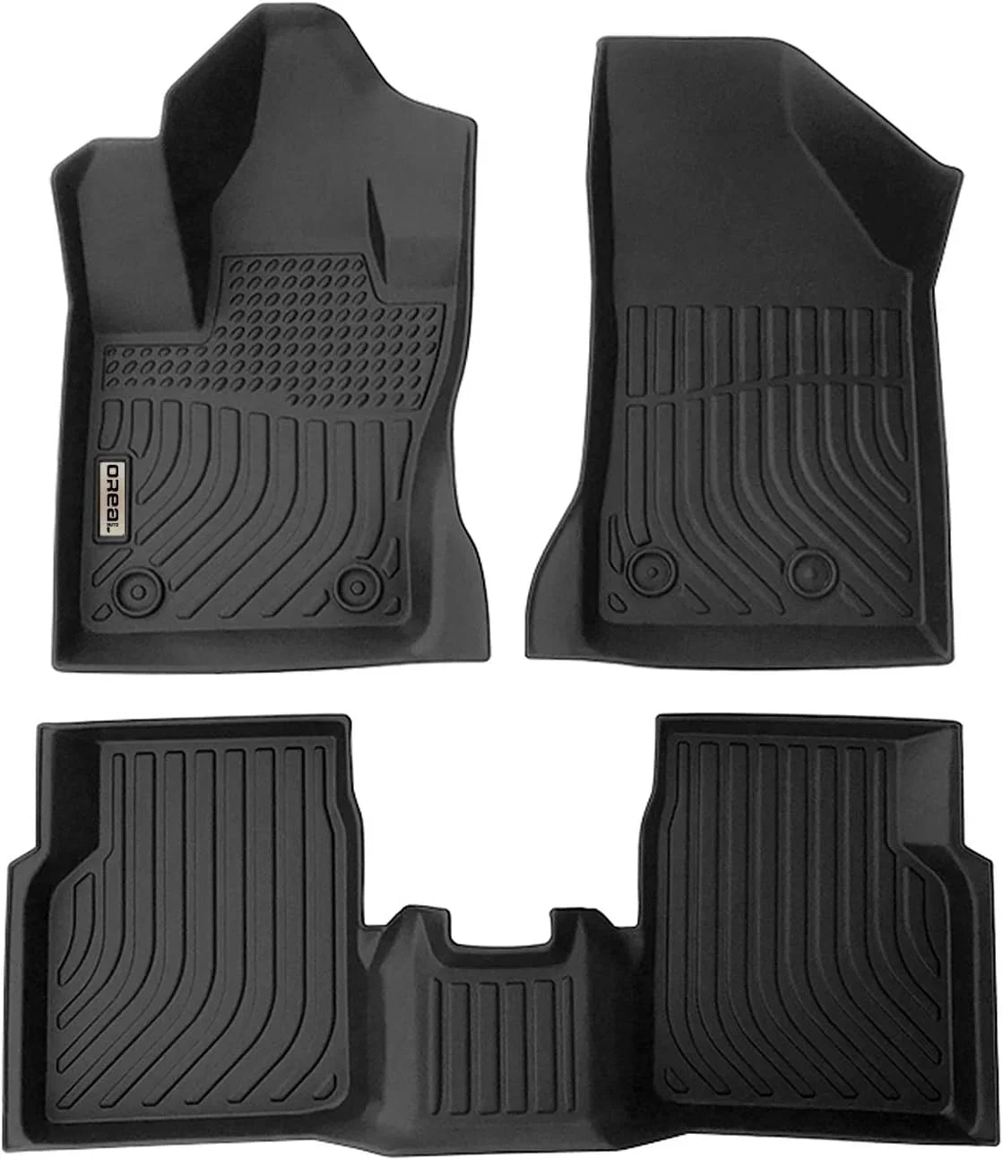 Guard Liners Front and Floor Car for Black All Climatic 2018-2023 Mats Rear Replacement Heavy Compass Fit-Tough/Durable/Odorless Duty Jeep Carpet-Custom
