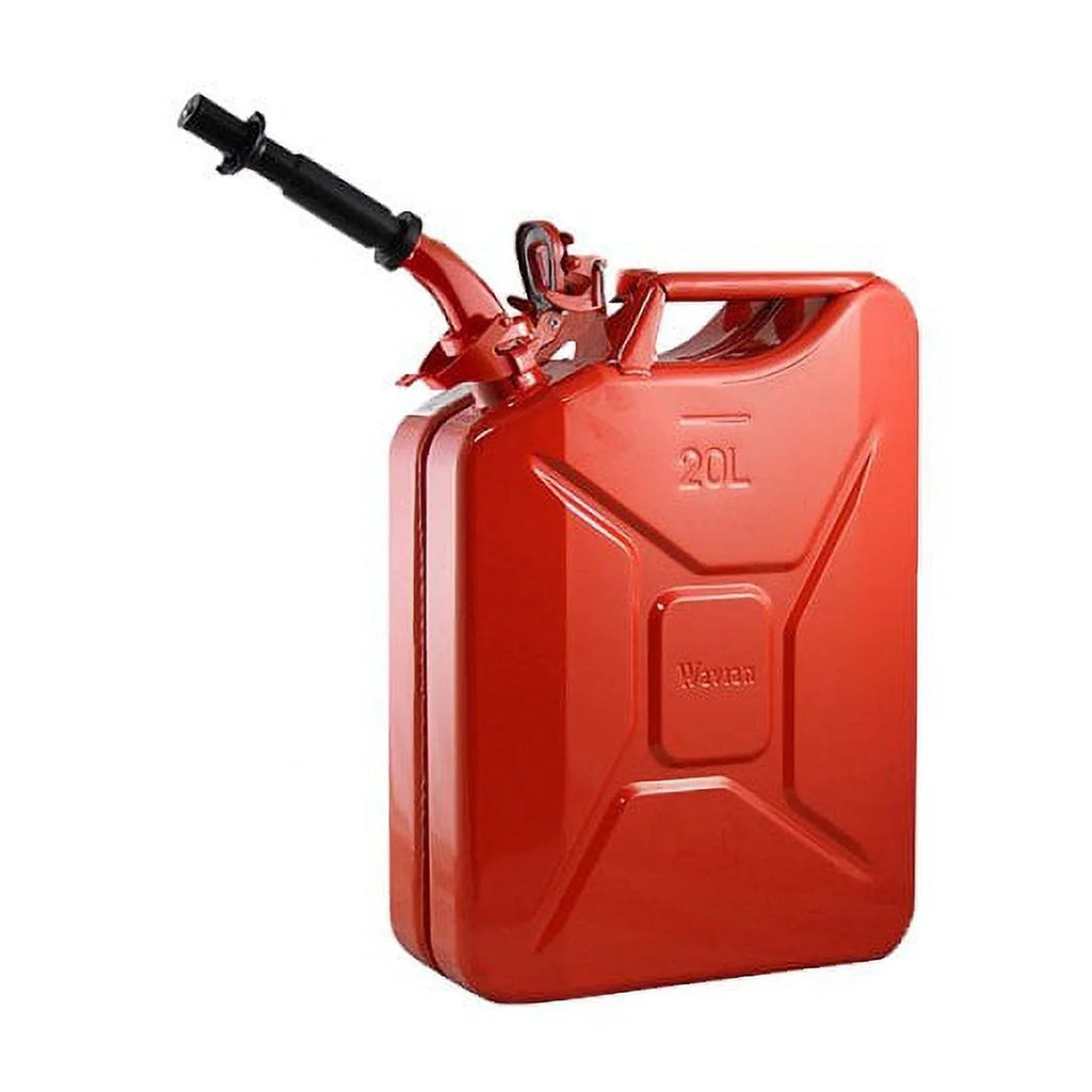 Authentic 20 Red USA Spout Can System, Liter JC0020RVS and Fuel Wavian NATO Jerry