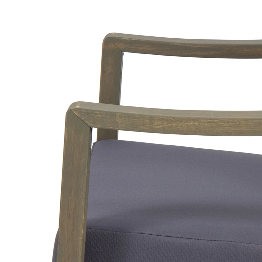 Gray Wood Dark and with 4 Seater Cushions, Set Johnlucas Studio Outdoor Acacia Gray Chat