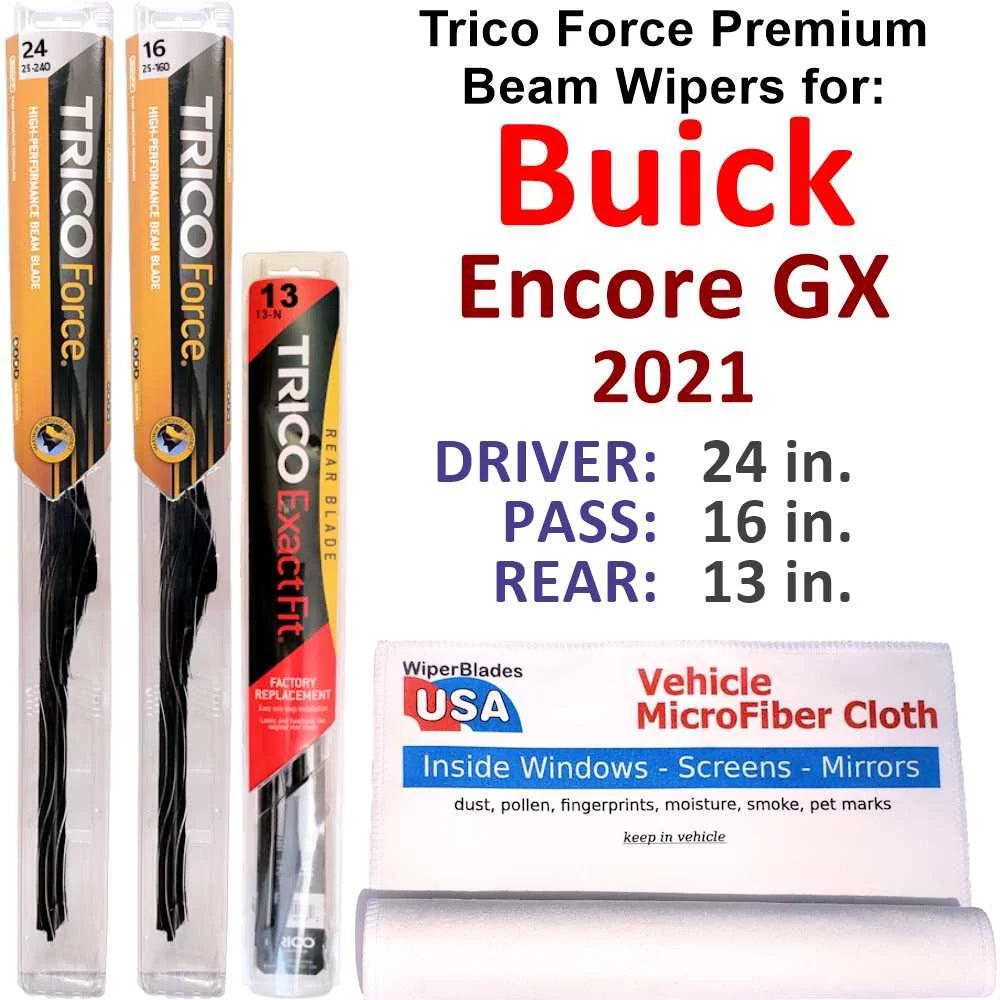 (Set Encore 3) Wiper w/Rear Performance Beam Buick of 2021 Wipers