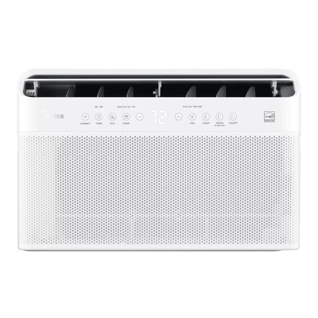 Restored Inverter Window 12,000 Savings, Air 35% Energy U-Shaped MAW12V1QWT Quiet, Conditioner, (Refurbished) Midea Extreme Smart