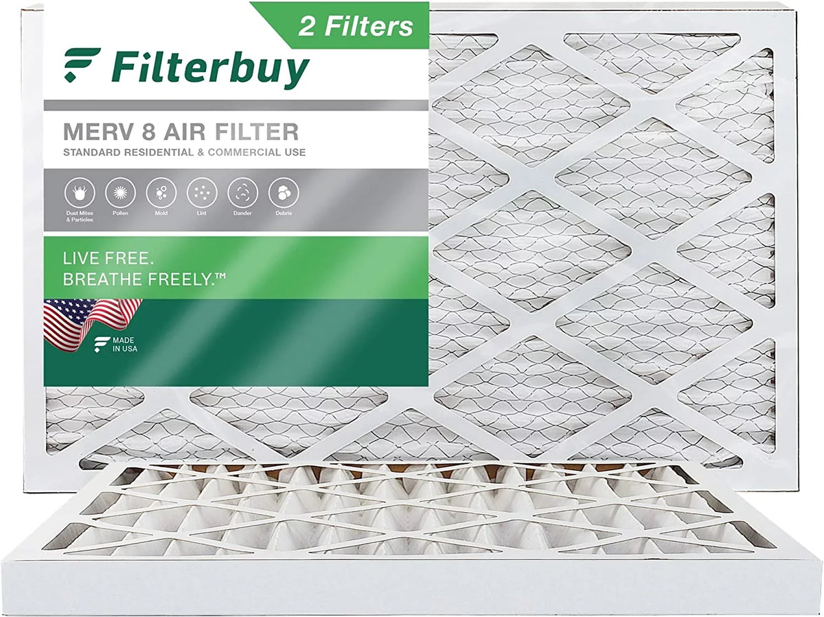 Furnace Air Filterbuy (2-Pack) Filters Pleated HVAC AC MERV 12.5x21x2 8